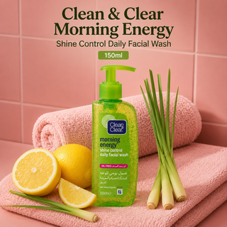 Clean & Clear Morning Energy Shine Control Daily Faical Wash 150ml