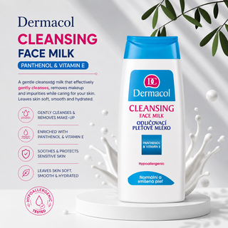 Dermacol Cleansing Face Milk Pathenol & Vitamin E 200ml