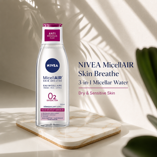 NIVEA MicellAIR Skin Breathe 3-in-1 Micellar Water for Dry & Sensitive Skin 200ml