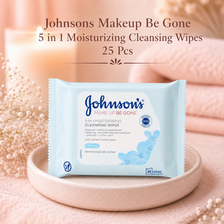 Johnsons Makeup Be Gone 5 in1 Moisturizing Cleansing Wipes 25 Pcs