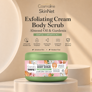 Cosmaline SkinNet Exfoliating Cream Body Scrub Almond Oil and Gardenia 250ml
