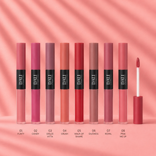 Dali Cosmetics Waterproof Matte Lipgloss Double Gloss 9 Foxy