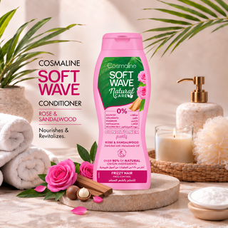 Cosmaline Soft Wave Natural Care Rose & Sandalwood Conditioner with Macadamia Oil 400ml
