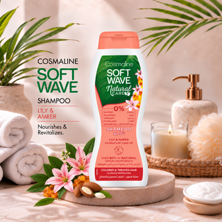 Cosmaline Soft Wave Natural Care Lily & Amber Shampoo with Argan Oil 400ml