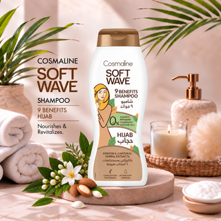 Cosmaline Soft Wave 9 Benefits Hijab Shampoo with Keratin & 6 Natural Herbal Extracts 400ml