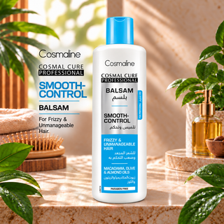 Cosmaline Cosmal Cure Professional Smooth-Control Balsam with Macadamia, Olive & Almond Oils for Frizzy & Unmanageable Hair 500ml