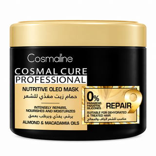Cosmaline Cosmal Cure Professional Nutritive Oleo Repair 9 Hair Mask with Almond & Macadamia Oils 450ml