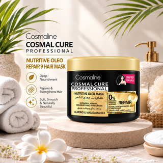 Cosmaline Cosmal Cure Professional Nutritive Oleo Repair 9 Hair Mask with Almond & Macadamia Oils 450ml