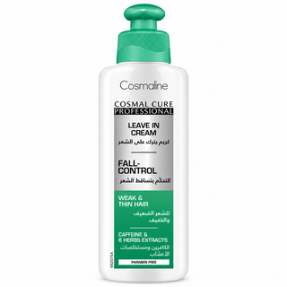 Cosmaline Cosmal Cure Professional Fall-Control Leave-In Cream with Caffeine & 6 Herbal Extracts for Weak & Thin Hair 200ml