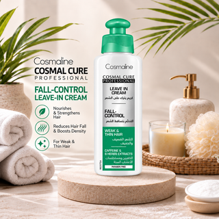 Cosmaline Cosmal Cure Professional Fall-Control Leave-In Cream with Caffeine & 6 Herbal Extracts for Weak & Thin Hair 200ml
