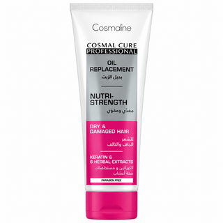 Cosmaline Cosmal Cure Professional Nutri-Strength Oil Replacement with Keratin & 6 Herbal Extracts 250ml