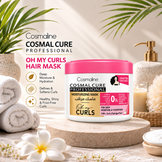 Cosmaline Cosmal Cure Professional Oh My Curls Moisturizing Hair Mask for Deep Moisture & Hydration 450ml