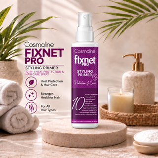 Cosmaline Fixnet Pro Styling Primer – 10-in-1 Heat Protection & Hair Care Spray 125ml