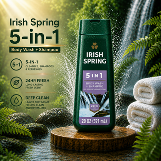 Irish Spring 5-in-1 Body Wash + Shampoo 24HR Fresh 591ml