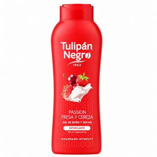 Tulipán Negro Passion Strawberry & Cherry Stimulating Bath & Shower Gel 720ml