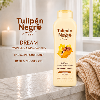 Tulipán Negro Dream Vanilla & Macadamia Hydrating Gourmand Bath & Shower Gel 720ml