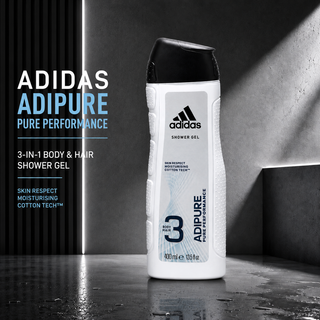 Adidas Adipure Pure Performance 3-in-1 Body & Hair Shower Gel 400ml