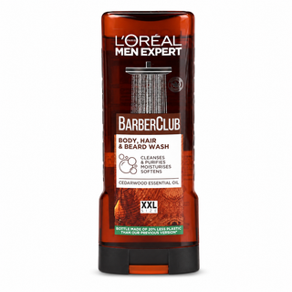 L'Oréal Men Expert BarberClub Body, Hair & Beard Wash with Cedarwood Essential Oil XXL Size 400ml