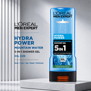 L'Oréal Men Expert Hydra Power Mountain Water 5-in-1 Shower Gel XXL Size 400ml