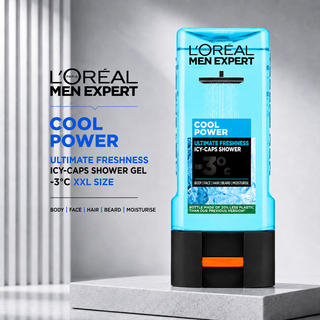 L'Oréal Men Expert Cool Power Ultimate Freshness Icy-Caps Shower Gel -3°C XXL Size 300ml