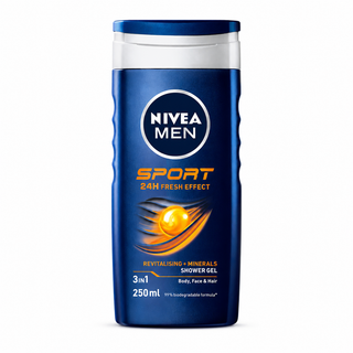NIVEA MEN Sport 3-in-1 Revitalising Shower Gel 24H Fresh Effect 250ml