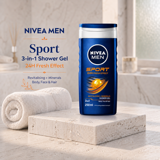 NIVEA MEN Sport 3-in-1 Revitalising Shower Gel 24H Fresh Effect 250ml