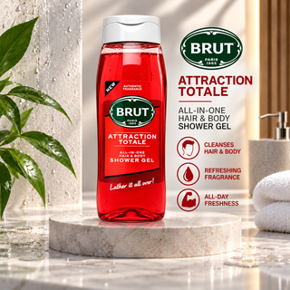 Brut Attraction Totale All-in-One Hair & Body Shower Gel 500ml