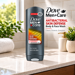 Dove Men+Care Antibacterial Skin Defense Body & Face Wash 532ml