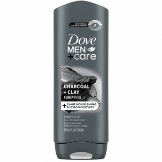 Dove Men+Care Charcoal + Clay Purifying Body & Face Scrub 532ml