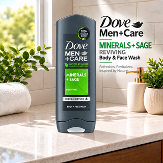 Dove Men+Care Minerals + Sage Reviving Body & Face Wash 250ml