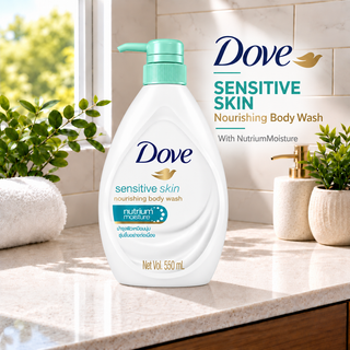 Dove Sensitive Skin Nourishing Body Wash with NutriumMoisture 550ml