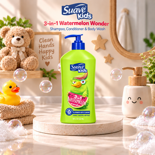 Suave Kids 3-in-1 Watermelon Wonder Shampoo, Conditioner & Body Wash 532ml
