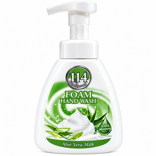 114 Professional Aloe Vera Milk Extra Moisture Foam Hand Wash 400ml