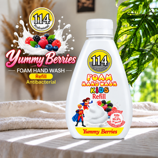 114 Professional Kids Yummy Berries Antibacterial Foam Hand Wash Refill 300ml
