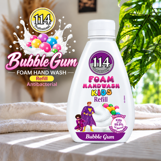 114 Professional Kids Bubble Gum Antibacterial Foam Hand Wash Refill 300ml