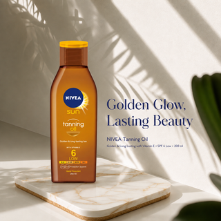 Nivea Tanning Oil Golden and Long Lasting with Vitamin E SPF6 Low 200ml