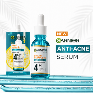 Garnier Bright Anti-Acne Booster Serum – 4% Vitamin C, Salicylic Acid, Niacinamide & AHA 30ml