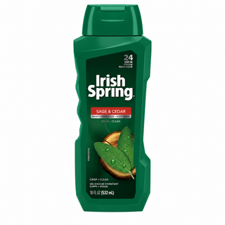 Irish Spring Sage & Cedar Moisturizing Face & Body Wash 24HR Fresh 532ml