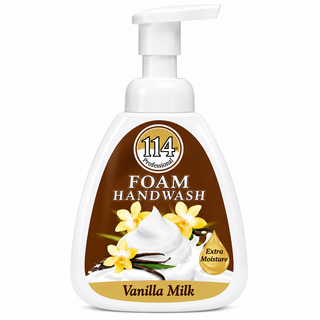 114 Professional Vanilla Milk Extra Moisture Foam Hand Wash 400ml