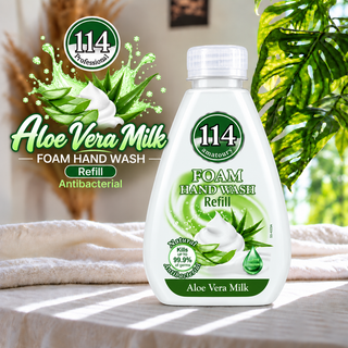114 Professional Aloe Vera Milk Foam Hand Wash Refill 300ml