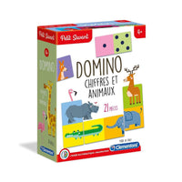 Clementoni Petit Savant-Domino Numbers And Animals, 52360, Multicoloured