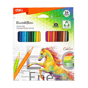 Deli  Enovation Wood-Free Colorede Pencil C113-24