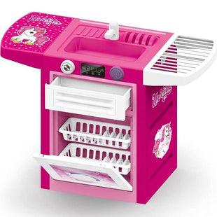 Dolu Unicorn Pink Kitchen Dishwasher Playset And Accessories