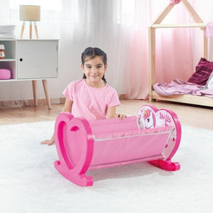 Dolu Unicorn Pink My First Doll Cradle