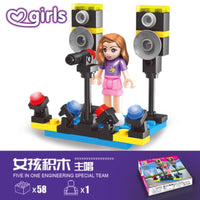 Educational toys for children assembled Lego series girls princess small particle dolls of girls 6 years Doll toys