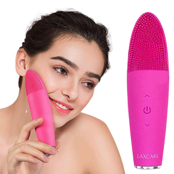 Electric Facial Cleansing Brush Massage Device Silicone IPX7 Waterproof Exfoliate Blackhead Remover