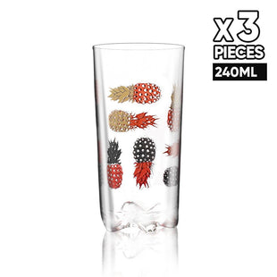 Elegant 240 ml Trio Designed Glass Cups