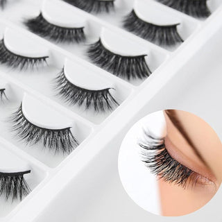 False Eyelashes Natural 16 Pairs 4 Styles For Each Fake Eyelashes Fluffy Volume Faux Mink Lashes Natural Soft Extension Eyelashes Makeup Handmade Pack