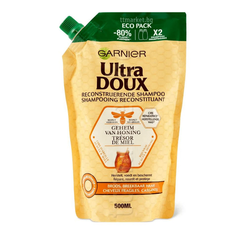 Garnier Ultra Doux With Honey In Eco Packaging Shampoo
