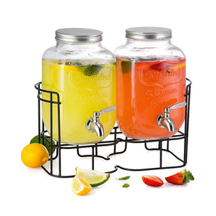 Glass Beverage Dispenser (2Pcs) 5L